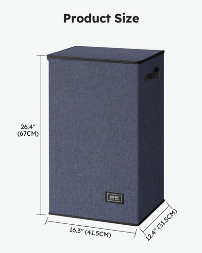 100L Laundry Hamper with Lid, Large Collapsible Laundry Basket