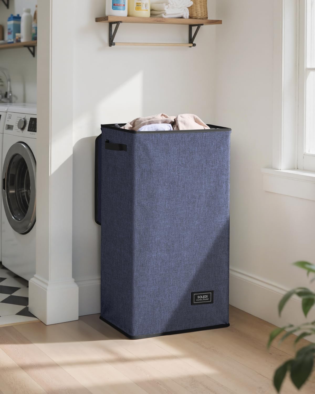 100L Laundry Hamper with Lid, Large Collapsible Laundry Basket