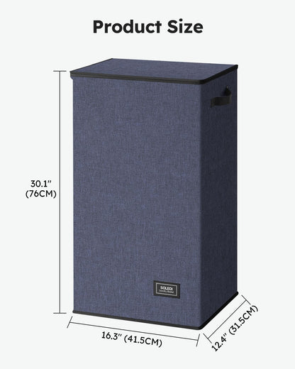 100L Laundry Hamper with Lid, Large Collapsible Laundry Basket
