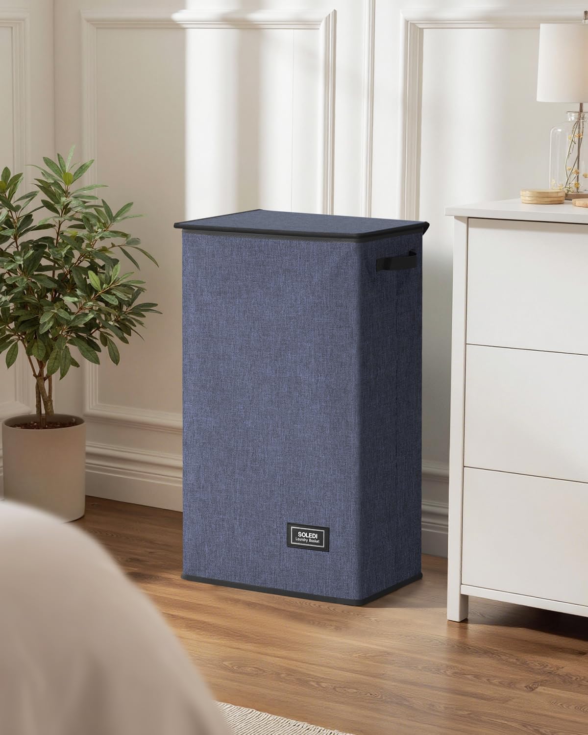 100L Laundry Hamper with Lid, Large Collapsible Laundry Basket