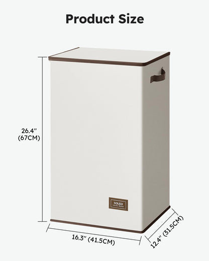 100L Laundry Hamper with Lid, Large Collapsible Laundry Basket