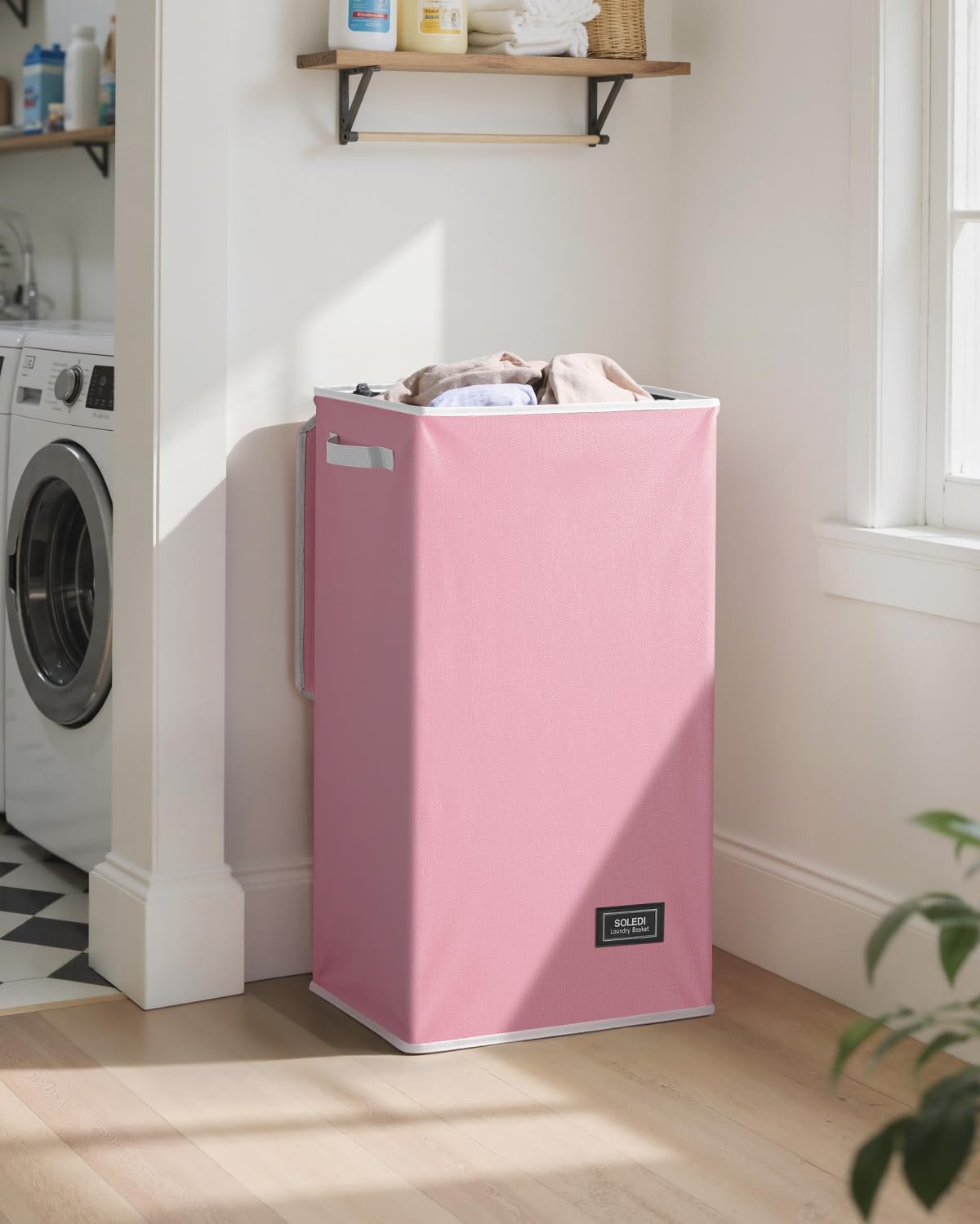 100L Laundry Hamper with Lid, Large Collapsible Laundry Basket