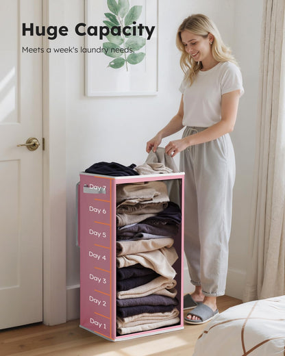 100L Laundry Hamper with Lid, Large Collapsible Laundry Basket