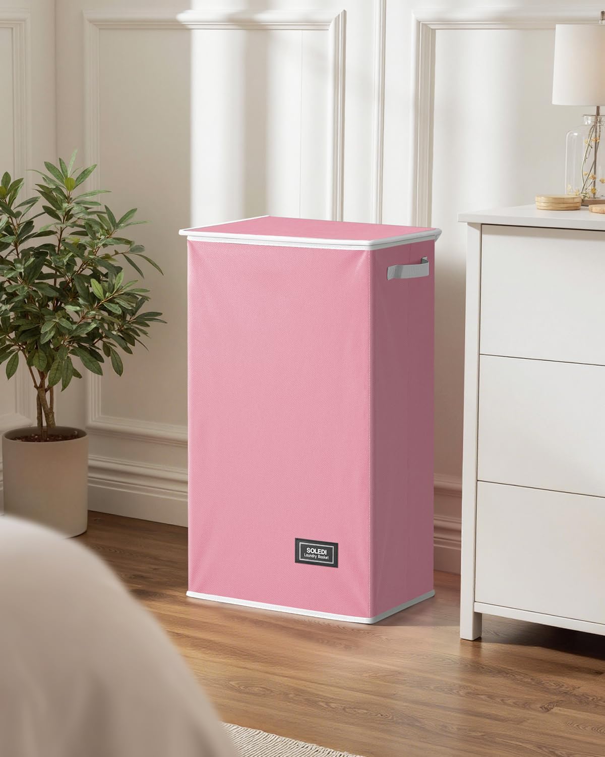 100L Laundry Hamper with Lid, Large Collapsible Laundry Basket