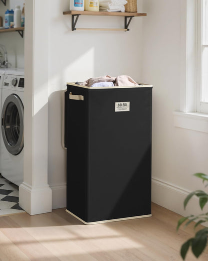 100L Laundry Hamper with Lid, Large Collapsible Laundry Basket