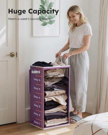 100L Laundry Hamper with Lid, Large Collapsible Laundry Basket