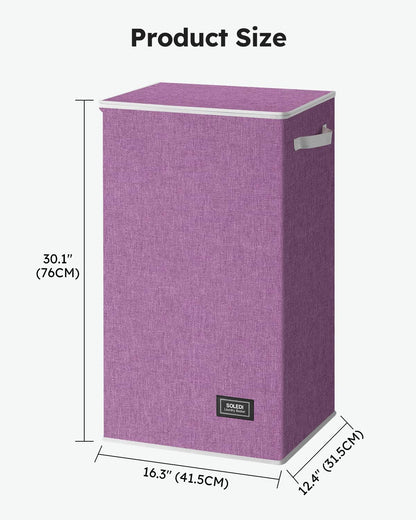 100L Laundry Hamper with Lid, Large Collapsible Laundry Basket