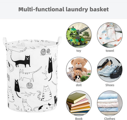 Large Foldable Laundry Basket Hamper Holder Portable Tall Collapsible Laundry Hamper Nusery Storage Basket Bin with Handles, Canvas & Waterproof lining for Household Items (Floral Pink)
