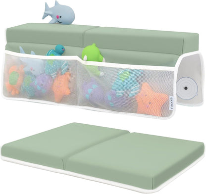 Comfortable Baby Bath Kneeler and Elbow Rest Pad Set - 1.5 Inch, Green