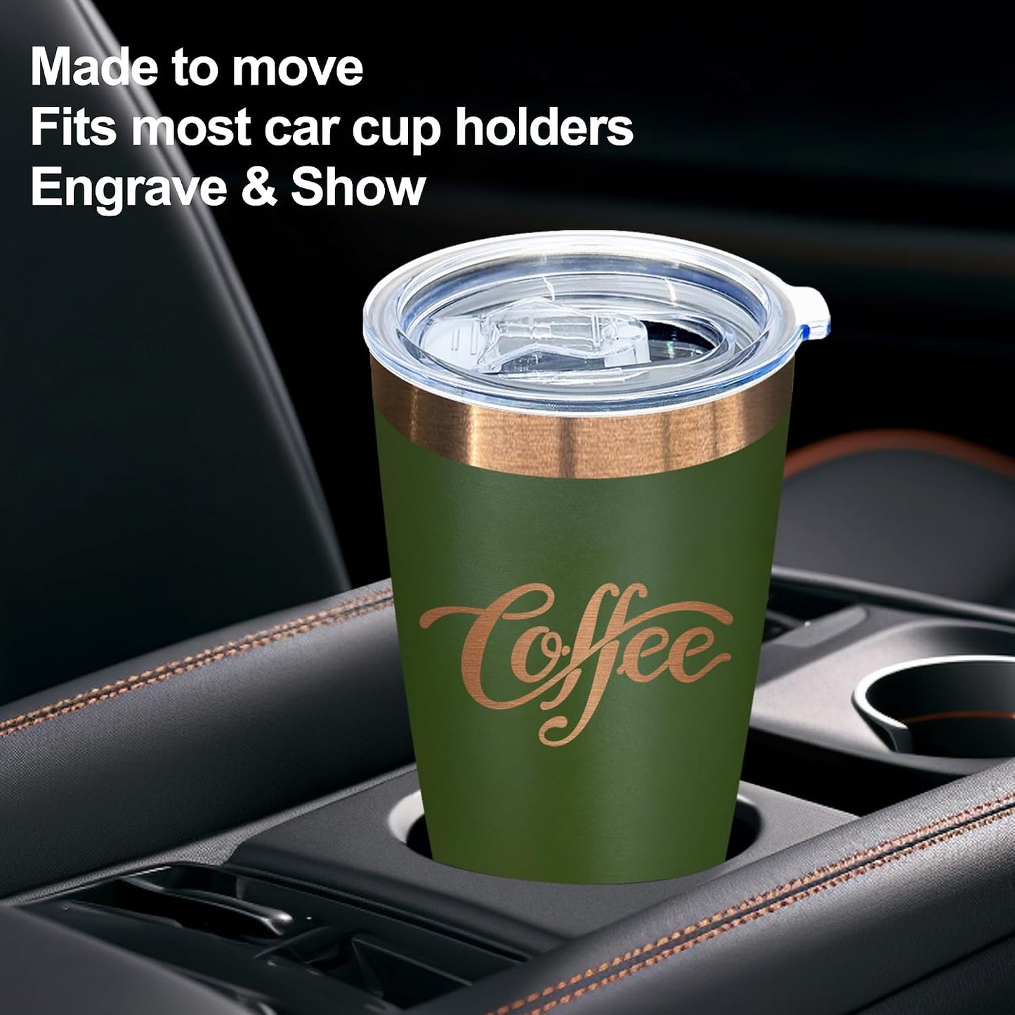 10 oz Insulated Coffee Tumbler Travel Coffee Mug（Black） | Double Wall Vacuum Insulated，Stainless Steel Tumbler，Powder Coated Cup，Laser Engrave，for Hot and Cold Drinks，Outdoor，1 Pack