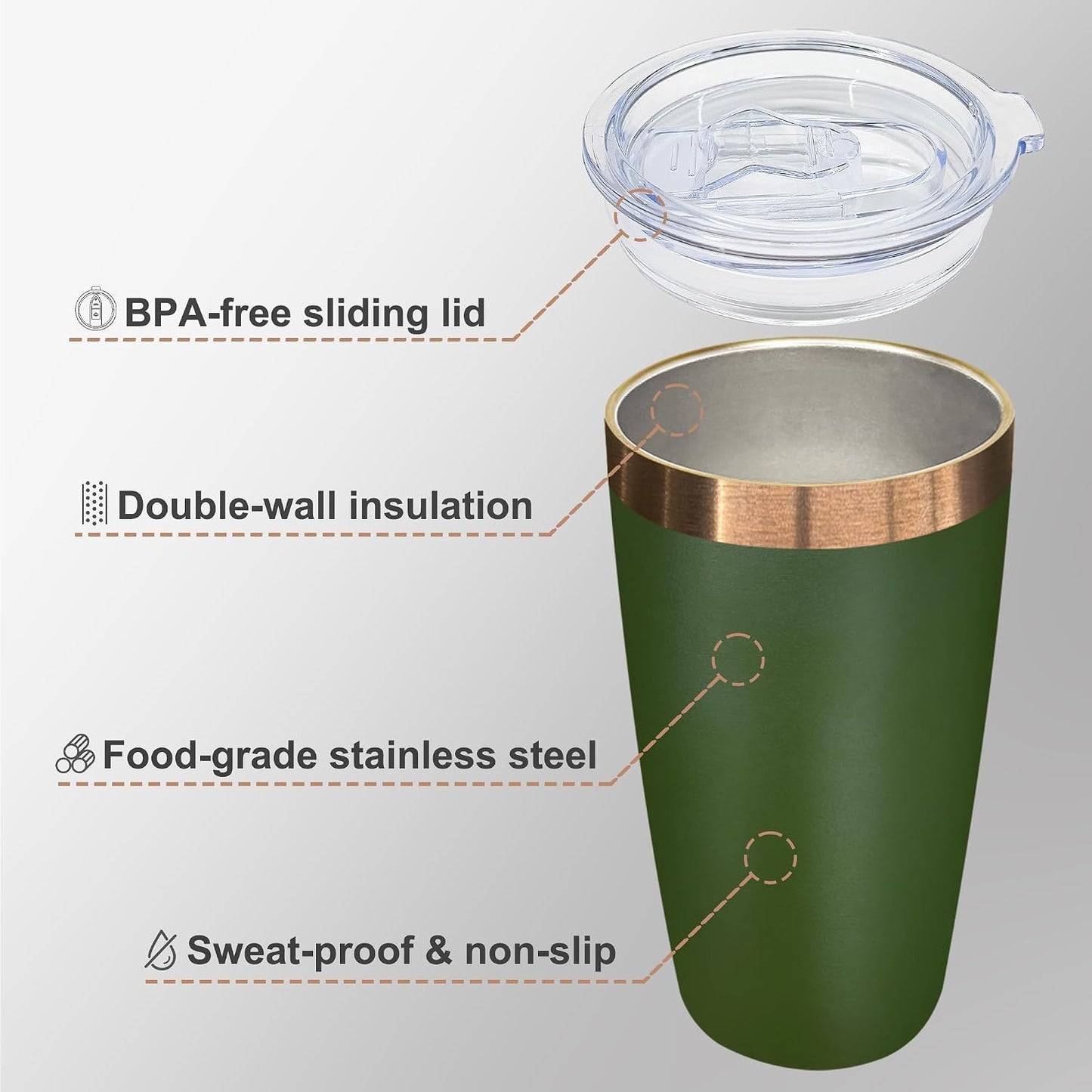 10 oz Insulated Coffee Tumbler Travel Coffee Mug（Black） | Double Wall Vacuum Insulated，Stainless Steel Tumbler，Powder Coated Cup，Laser Engrave，for Hot and Cold Drinks，Outdoor，1 Pack