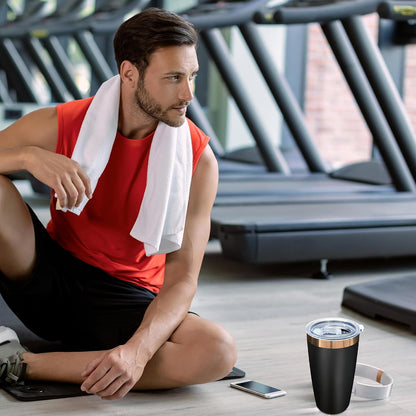 10 oz Insulated Coffee Tumbler Travel Coffee Mug（Black） | Double Wall Vacuum Insulated，Stainless Steel Tumbler，Powder Coated Cup，Laser Engrave，for Hot and Cold Drinks，Outdoor，1 Pack