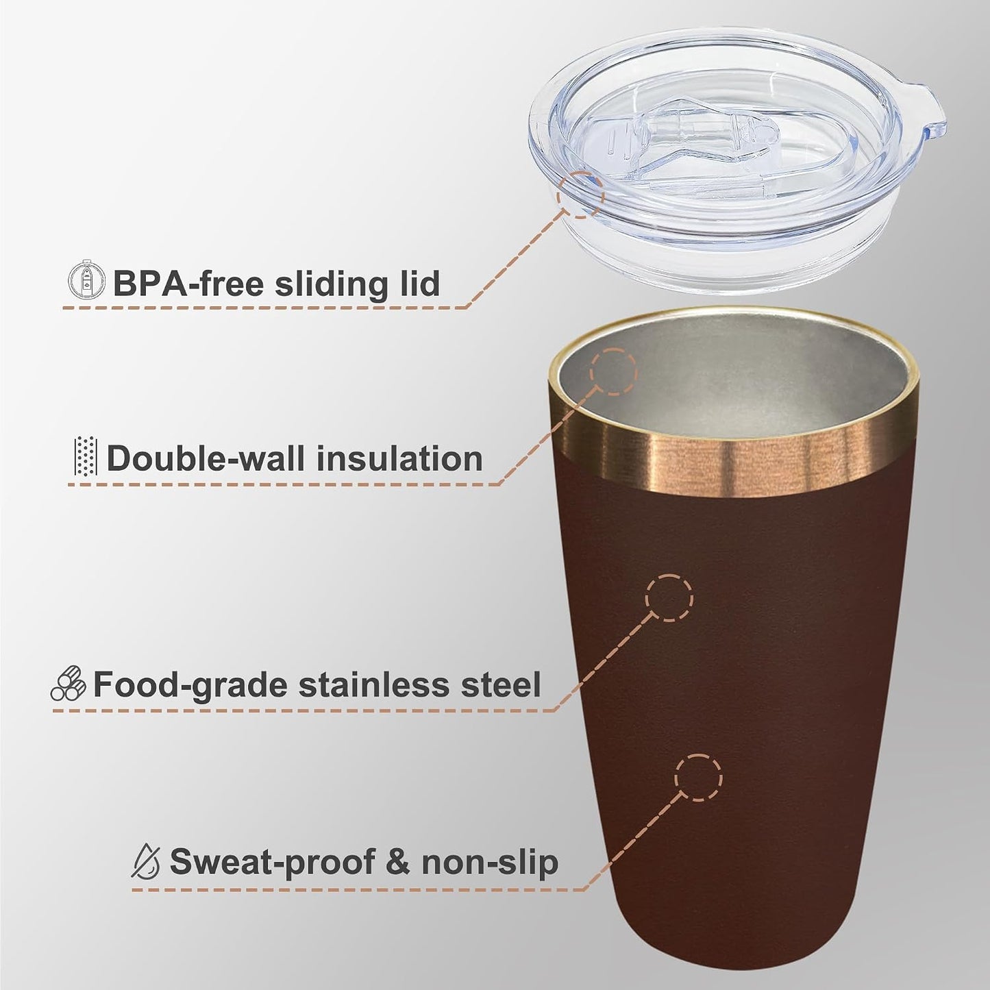 10 oz Insulated Coffee Tumbler Travel Coffee Mug（Black） | Double Wall Vacuum Insulated，Stainless Steel Tumbler，Powder Coated Cup，Laser Engrave，for Hot and Cold Drinks，Outdoor，1 Pack
