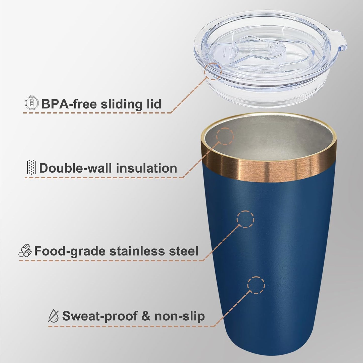 10 oz Insulated Coffee Tumbler Travel Coffee Mug（Black） | Double Wall Vacuum Insulated，Stainless Steel Tumbler，Powder Coated Cup，Laser Engrave，for Hot and Cold Drinks，Outdoor，1 Pack