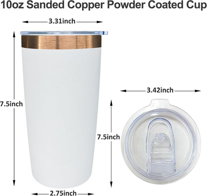 10 oz Insulated Coffee Tumbler Travel Coffee Mug（Black） | Double Wall Vacuum Insulated，Stainless Steel Tumbler，Powder Coated Cup，Laser Engrave，for Hot and Cold Drinks，Outdoor，1 Pack