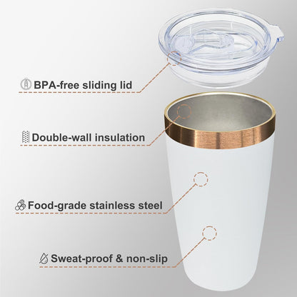 10 oz Insulated Coffee Tumbler Travel Coffee Mug（Black） | Double Wall Vacuum Insulated，Stainless Steel Tumbler，Powder Coated Cup，Laser Engrave，for Hot and Cold Drinks，Outdoor，1 Pack