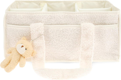 US Baby Diaper Caddy with Removable Dividers Portable Diaper Caddy Organizer Practical Diaper Organizer Multifunctional Baby Storage Basket for Changing Table(light green)