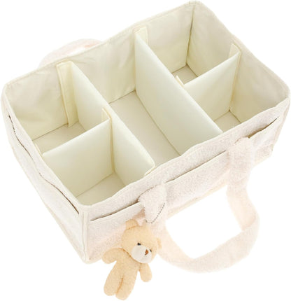 US Baby Diaper Caddy with Removable Dividers Portable Diaper Caddy Organizer Practical Diaper Organizer Multifunctional Baby Storage Basket for Changing Table(light green)
