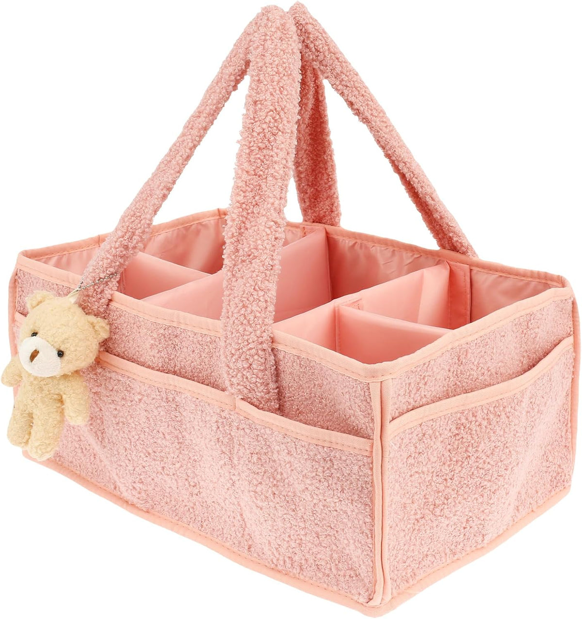 US Baby Diaper Caddy with Removable Dividers Portable Diaper Caddy Organizer Practical Diaper Organizer Multifunctional Baby Storage Basket for Changing Table(light green)