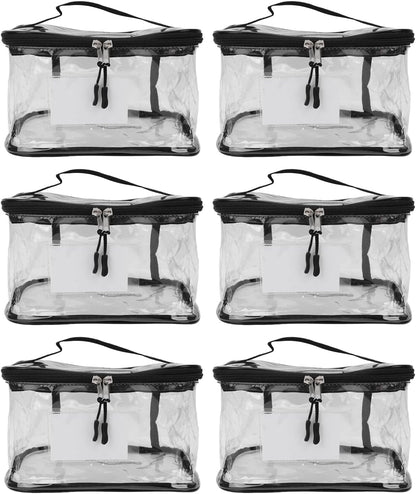 Clear Toy Storage Bag, Transparent PVC Toy Organizer with Closure and Handles for Building Blocks Puzzles (Mesh)