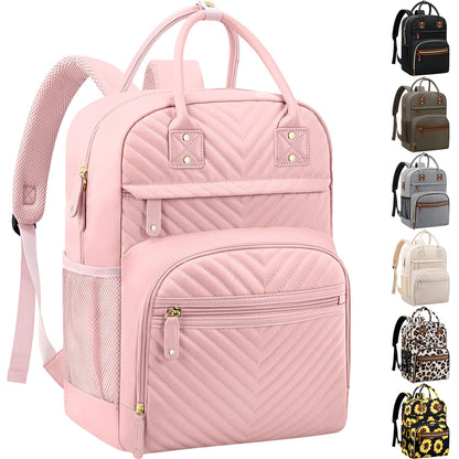 Diaper Bag Backpack for Women with Insulated Pockets Green
