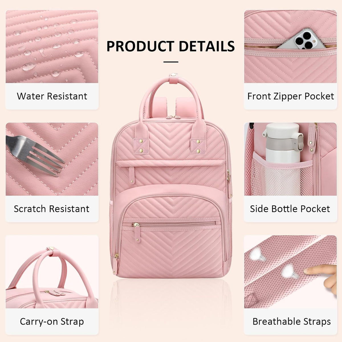 Diaper Bag Backpack for Women with Insulated Pockets Green
