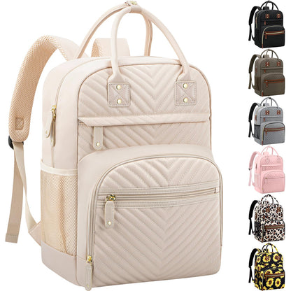 Diaper Bag Backpack for Women with Insulated Pockets Green