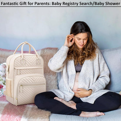 Diaper Bag Backpack for Women with Insulated Pockets Green