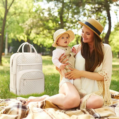Diaper Bag Backpack for Women with Insulated Pockets Green