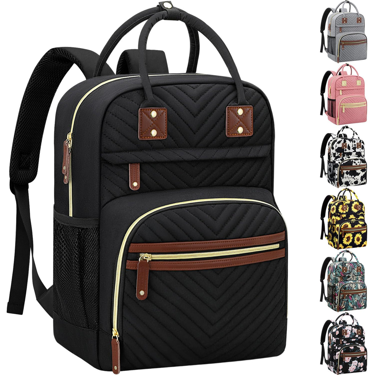 Diaper Bag Backpack for Women with Insulated Pockets Green