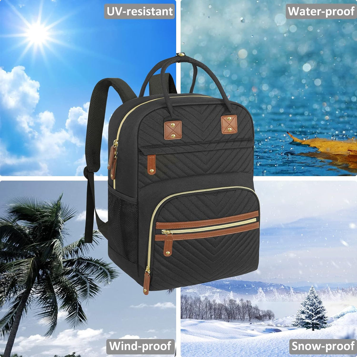 Diaper Bag Backpack for Women with Insulated Pockets Green
