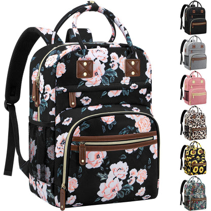 Diaper Bag Backpack for Women with Insulated Pockets Green