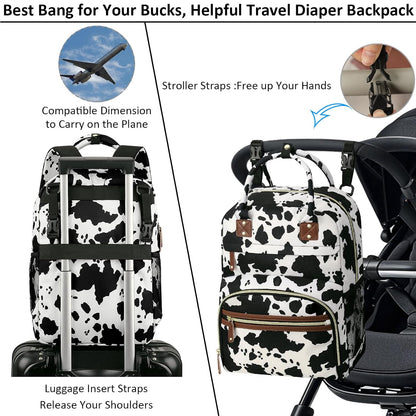 Diaper Bag Backpack for Women with Insulated Pockets Green