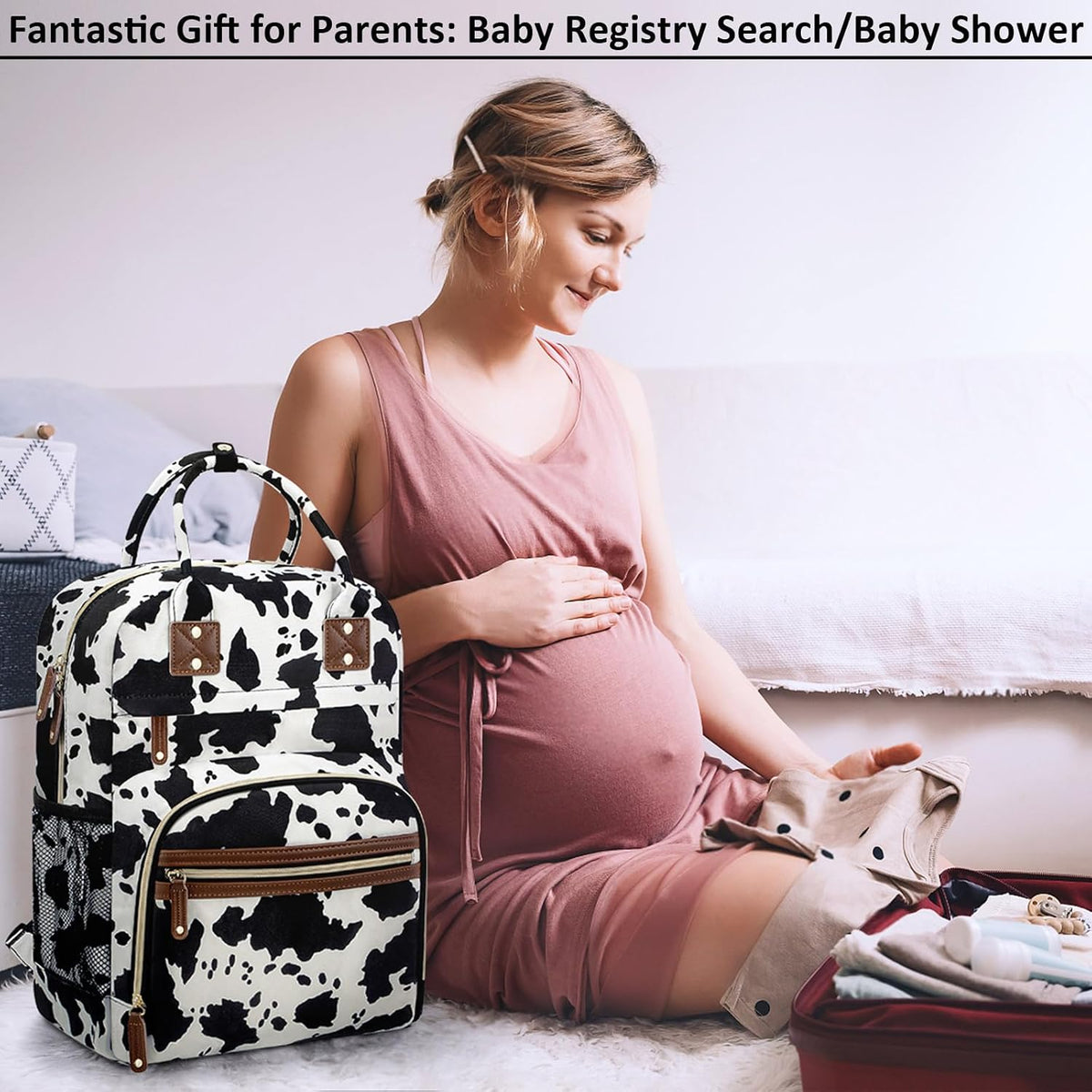 Diaper Bag Backpack for Women with Insulated Pockets Green