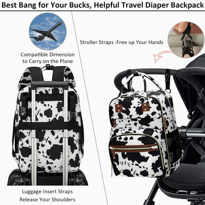 Diaper Bag Backpack for Women with Insulated Pockets Green
