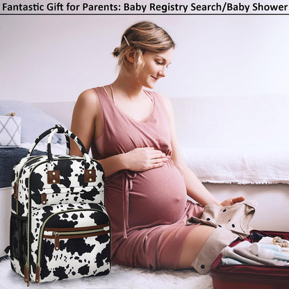 Diaper Bag Backpack for Women with Insulated Pockets Green