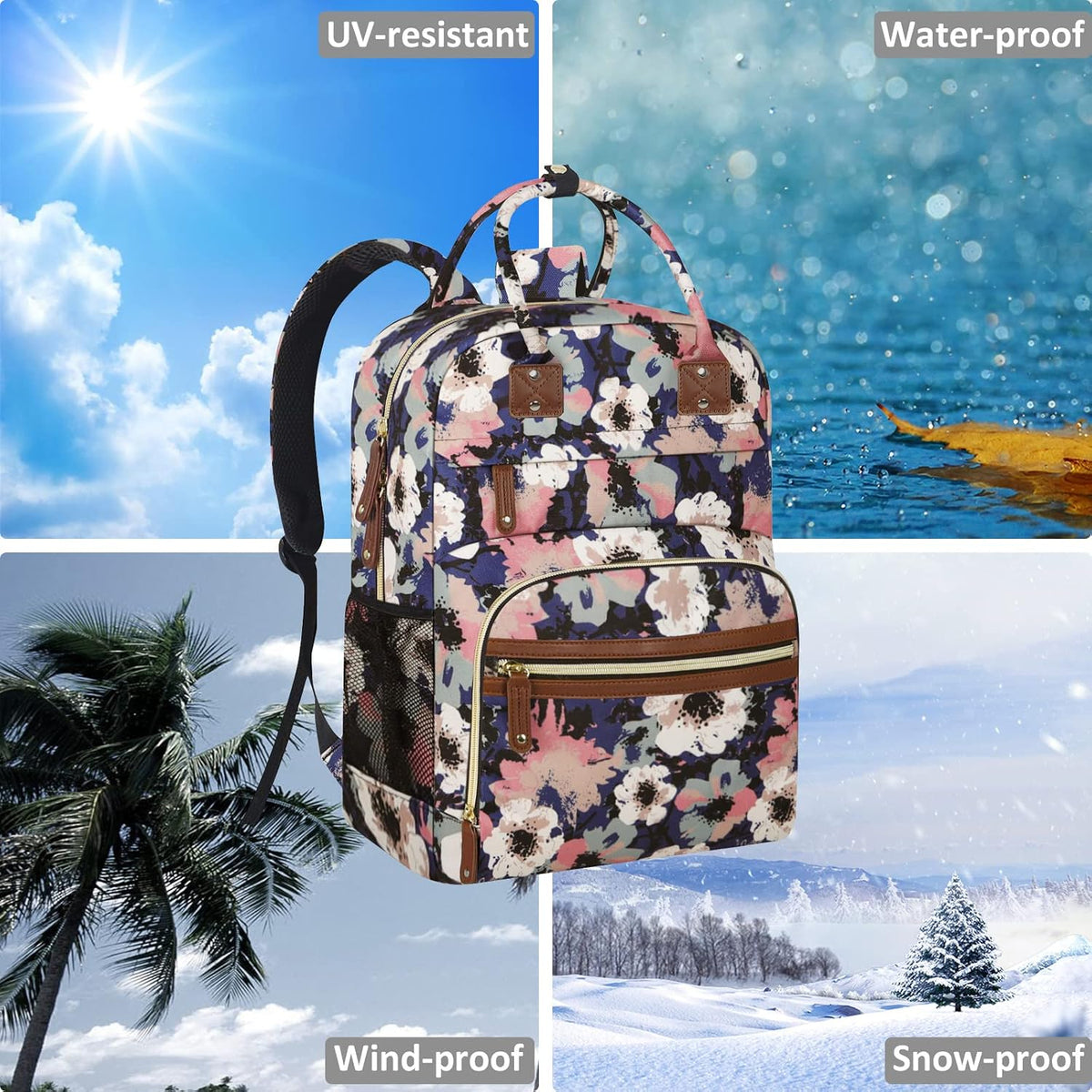 Diaper Bag Backpack for Women with Insulated Pockets Green