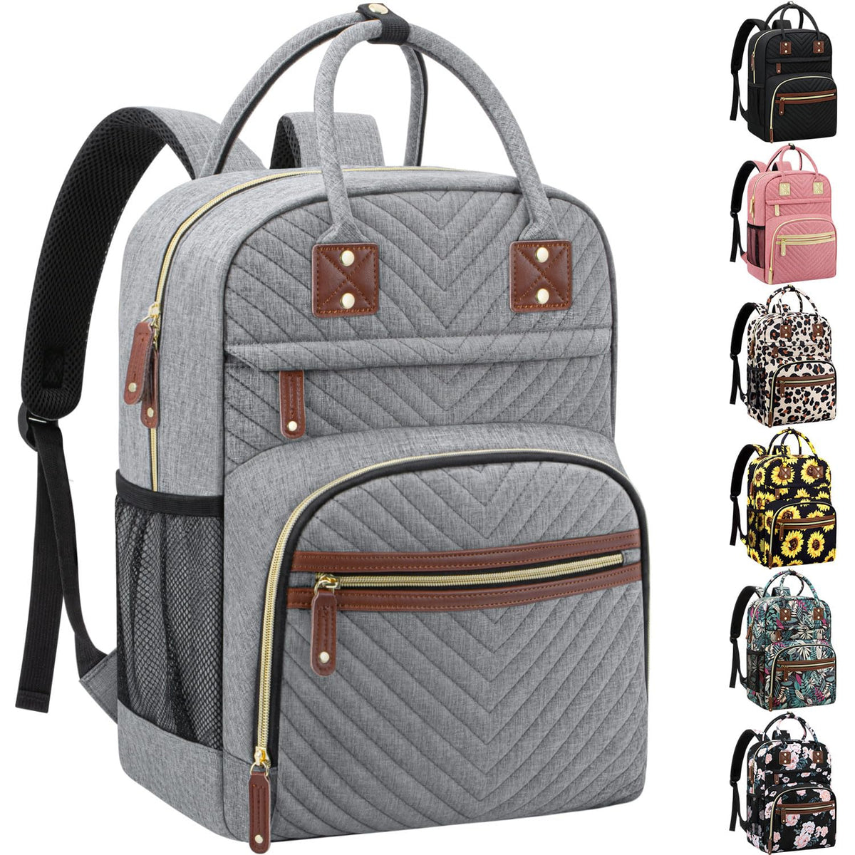 Diaper Bag Backpack for Women with Insulated Pockets Green