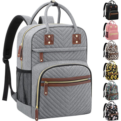 Diaper Bag Backpack for Women with Insulated Pockets Green