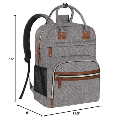 Diaper Bag Backpack for Women with Insulated Pockets Green
