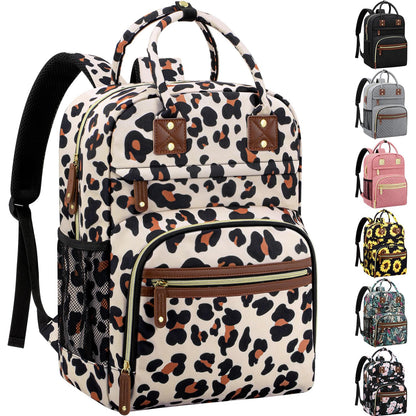 Diaper Bag Backpack for Women with Insulated Pockets Green