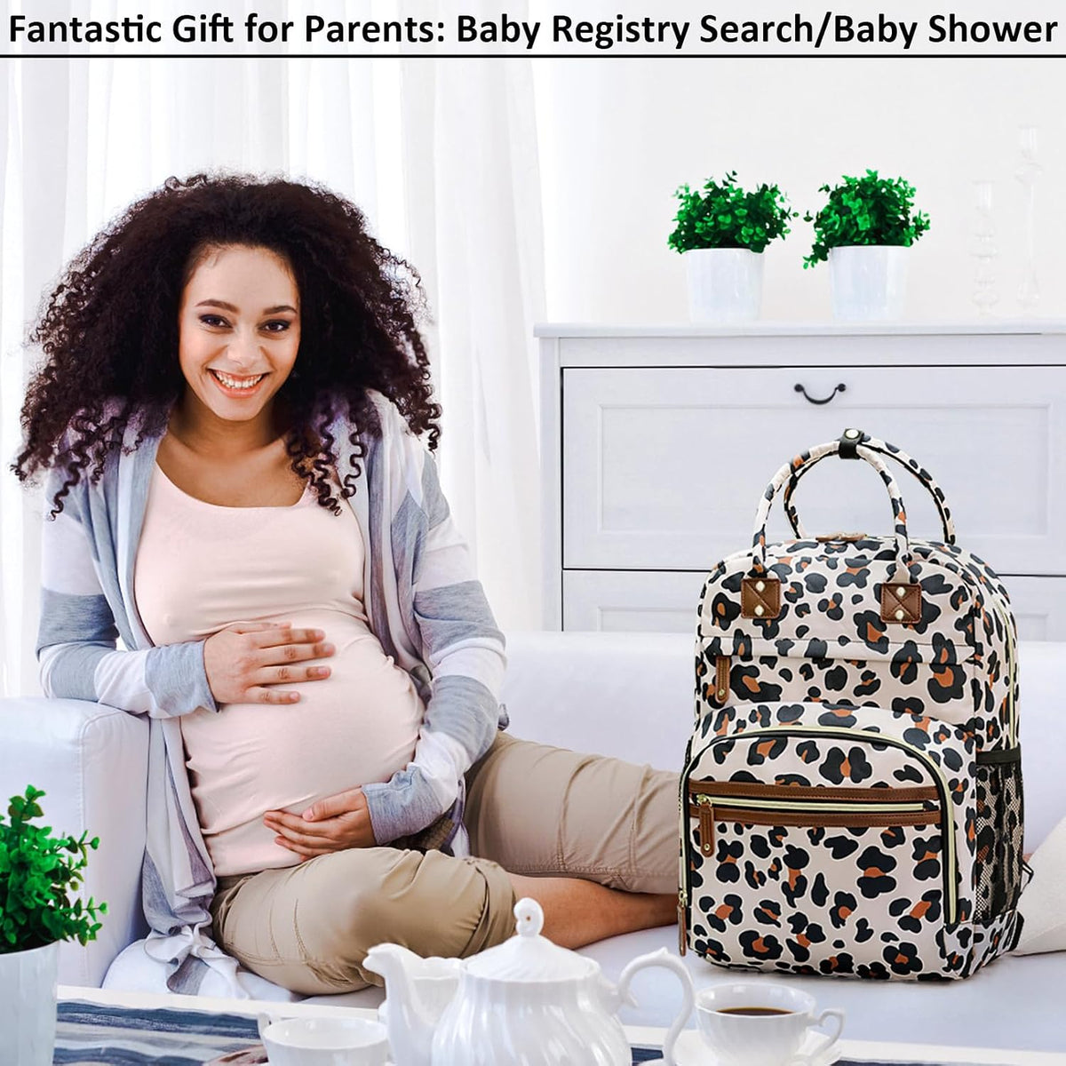Diaper Bag Backpack for Women with Insulated Pockets Green