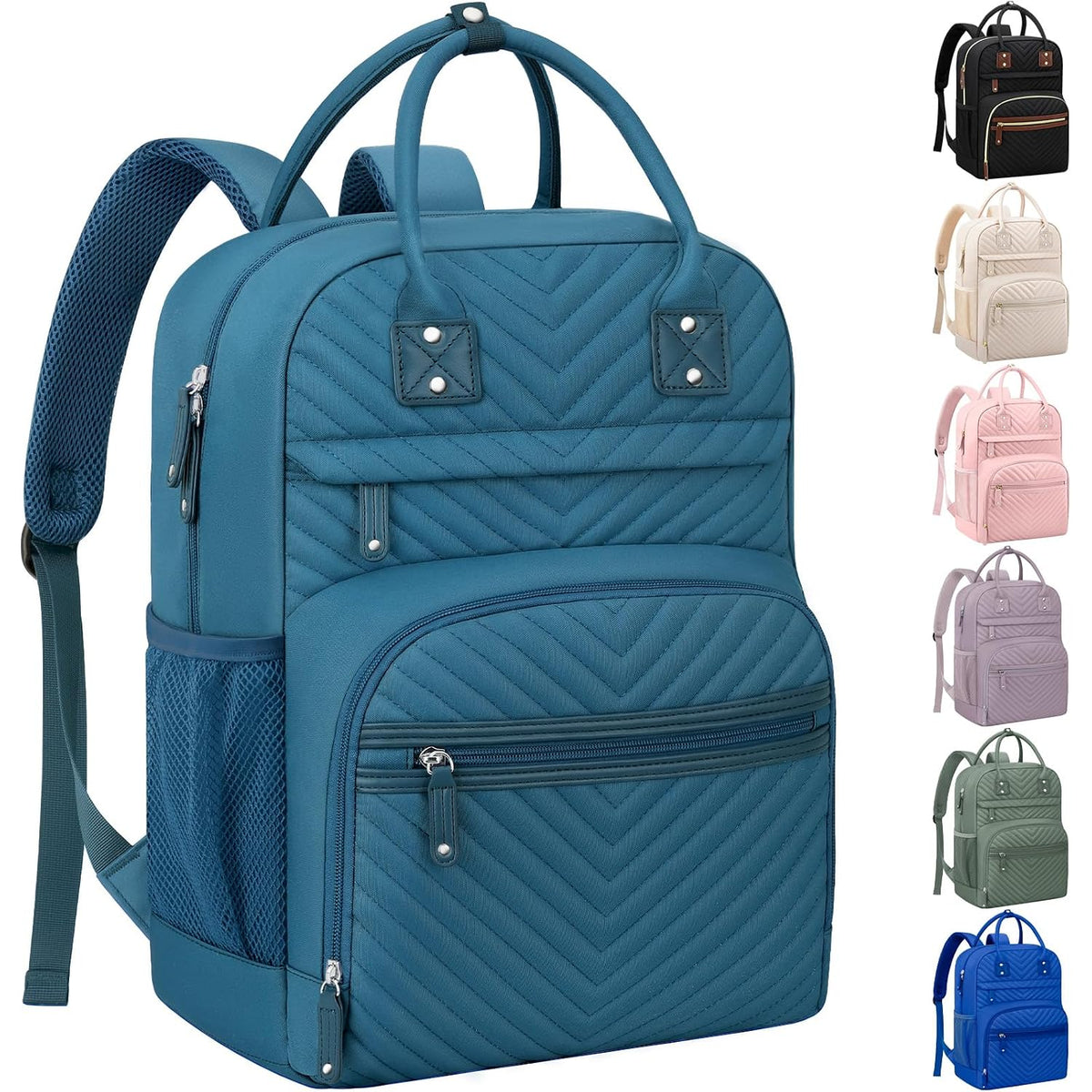 Diaper Bag Backpack for Women with Insulated Pockets Green