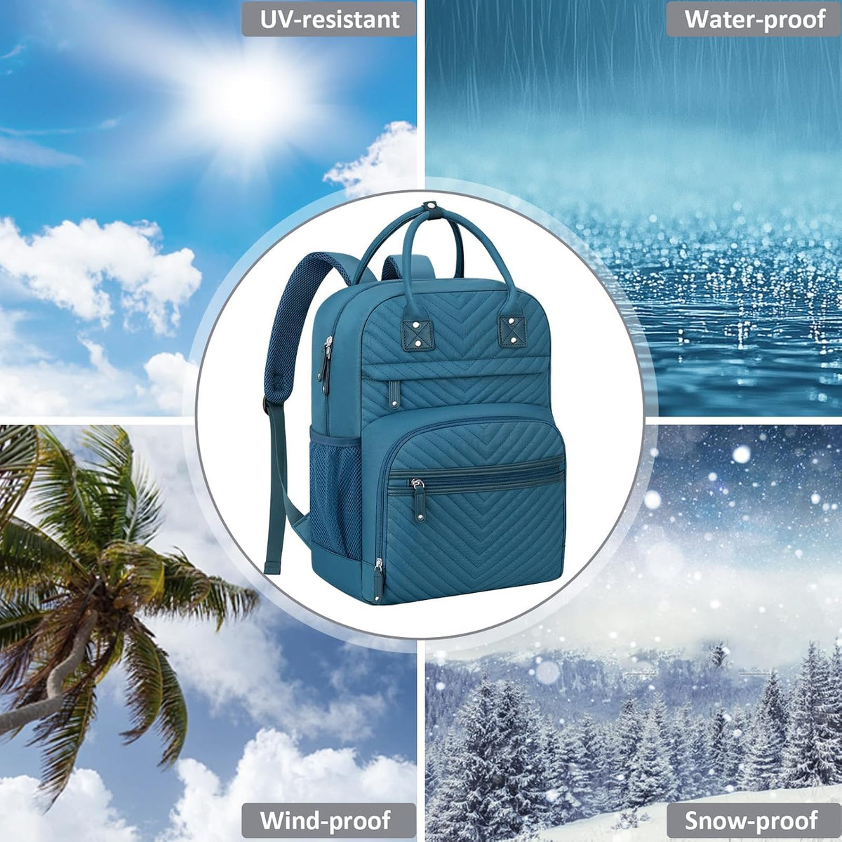 Diaper Bag Backpack for Women with Insulated Pockets Green