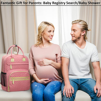 Diaper Bag Backpack for Women with Insulated Pockets Green