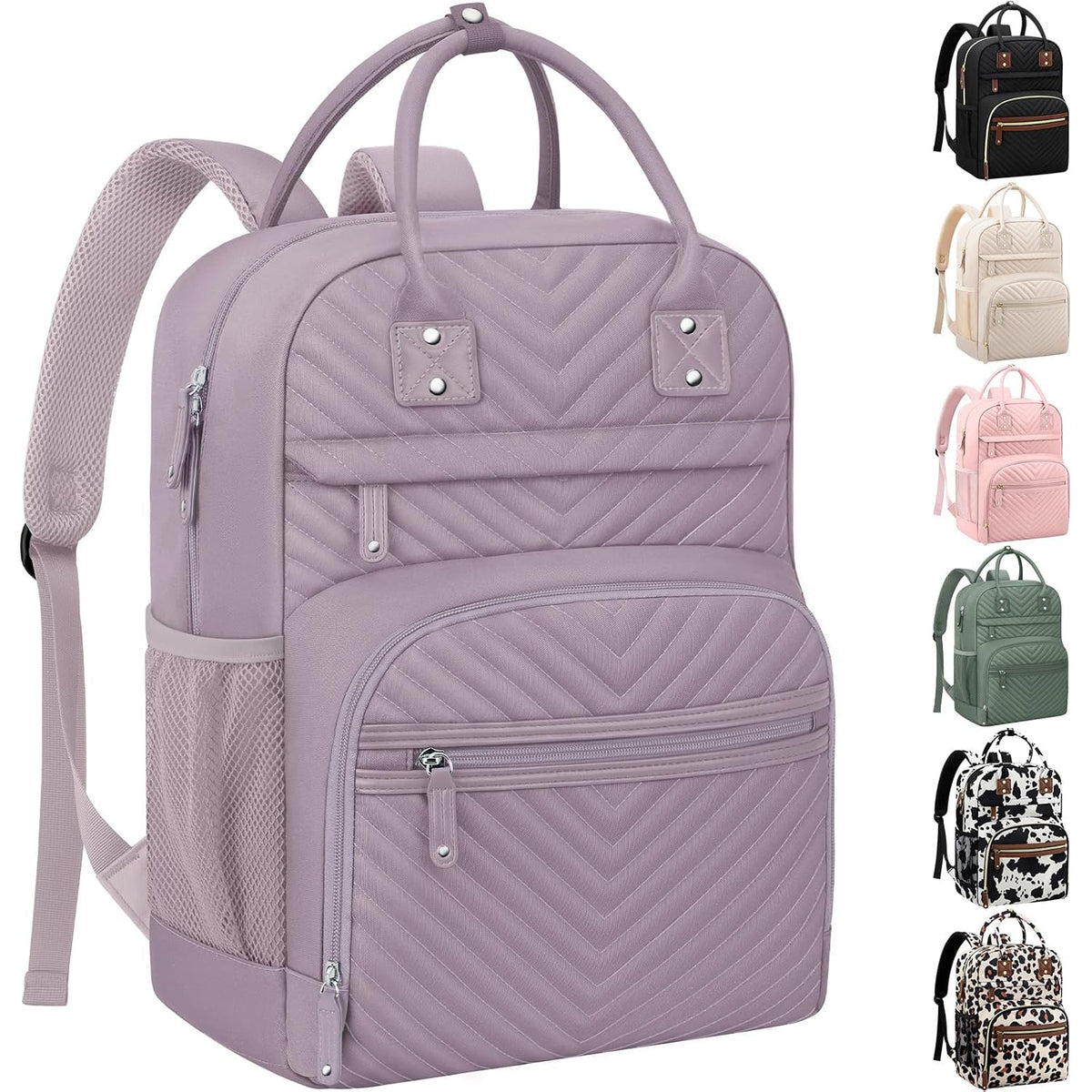 Diaper Bag Backpack for Women with Insulated Pockets Green