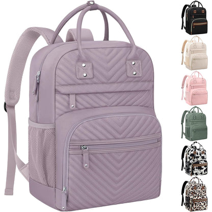 Diaper Bag Backpack for Women with Insulated Pockets Green