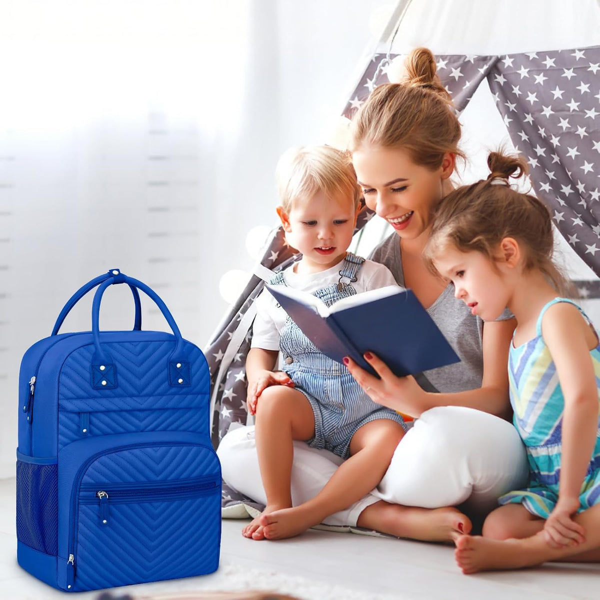 Diaper Bag Backpack for Women with Insulated Pockets Green