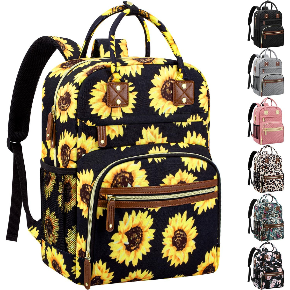 Diaper Bag Backpack for Women with Insulated Pockets Green