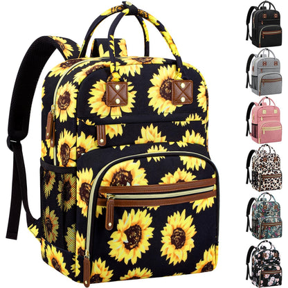Diaper Bag Backpack for Women with Insulated Pockets Green